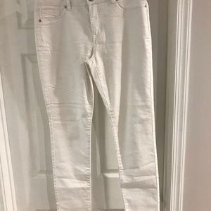 Size 12 D Jeans White Stretch Jeans